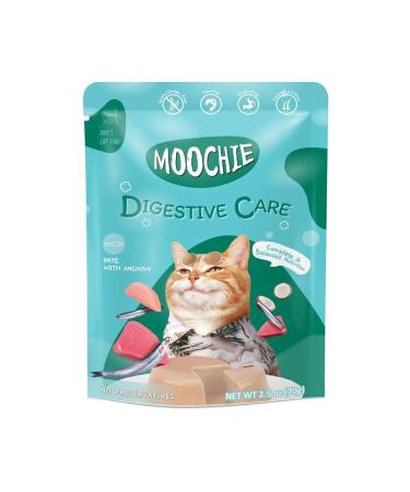 MOOCHIE Anchovy Cat Food Pate - Digestive Support 12 x 70g