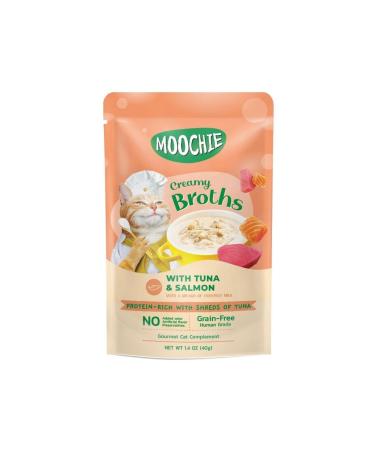 MOOCHIE Kitten Creamy Broth with Tuna and Salmon 40g Bag Nutritious and Delicious Cat Food