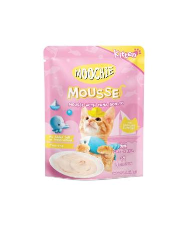 MOOCHIE Kitten Mousse Tuna Bonito 70g Omega-3 Grain-Free and Natural Cat Food