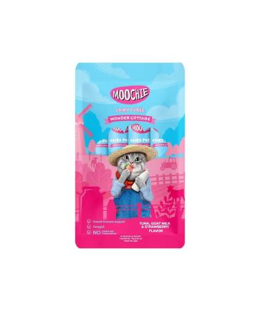 MOOCHIE Wonder Cottage Tuna Goat Milk and Strawberry Flavored Cat Treat 15g