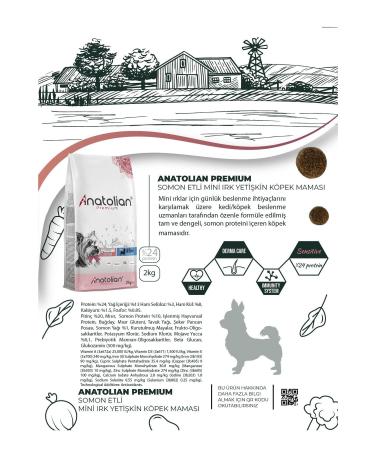 Anatolian Premium Mini Adult Salmon Adult Small Breed Dog Food with Salmon 2 Kg - Buy Online on GoSupps.com