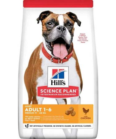 Hill's Light Medium Breed Chicken Diet Dog Food 2.5 Kg