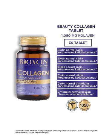 Bioxcin Beauty Collagen 30 Tablets - Type 1 Type 3 Hydrolyzed Collagen 2 Pack - Buy Online on GoSupps.com