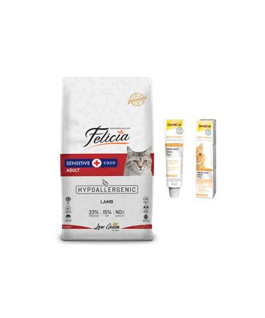 Felicia Lamb Adult Cat Food 2 kg Gimcat Anti-hairball Malt Paste Cat Paste 20gr