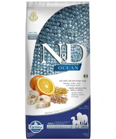 N & D Fish Orange Low Grain Adult 12 kg Dog Food
