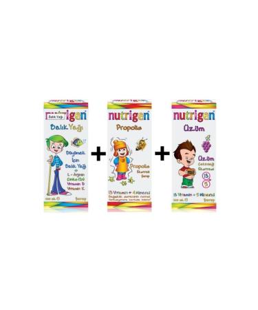 Nutrigen Fish Oil + Grape + Propolis Syrup Super Triple Set 200 ml