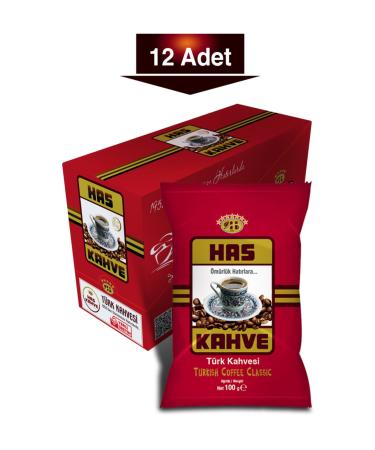 has kahve Turkish Coffee 100 gr. Box of 12