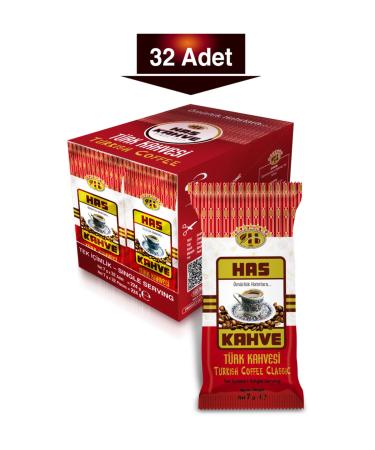 Has Kahve Has Single Use Turkish Coffee 32 Pack 7 Gr