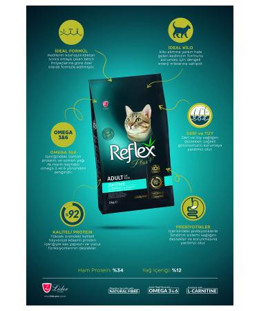 Reflex Sterilized Neutered Salmon Cat Food 1.5 kg - Buy Online on GoSupps.com