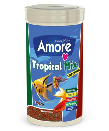 AMORE Tropical Mix Selection 1000ml Guppy Moli Tetra Tropical Aquarium Fish Food