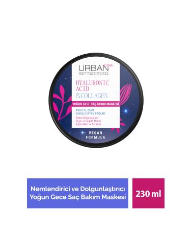 Urban Care Intensive Night Hair Care Mask for Dry and Lifeless Hair 230 Ml-vegan S.G ZEL YY7