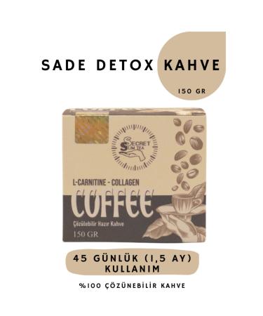 Secret Slim Collagen Plain Detox Coffee 1.5 Months (45 USES) - Net 150 gr