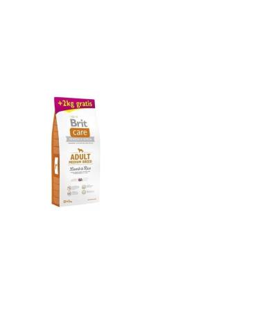 Brit Care Lamb Meat Rice Medium Breed Adult Dog Food 12+2 Kg