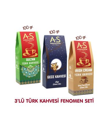 AS Kurukahvecisi 3-Piece Turkish Coffee Phenomenon Set (VANILLA NIGHT IRISH)