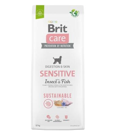 Brit Care Sustainable Fish and Rice Larva Protein Sensitive Adult Dog Dry Food 12 Kg