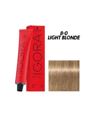 Igora Royal 8-0 Light Blonde Hair Dye 60ml (1 PIECE)