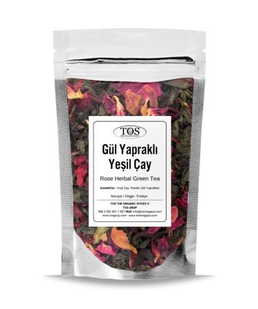 TOS The Organic Spices Rose Petal Green Tea 250 gr (1st Quality)