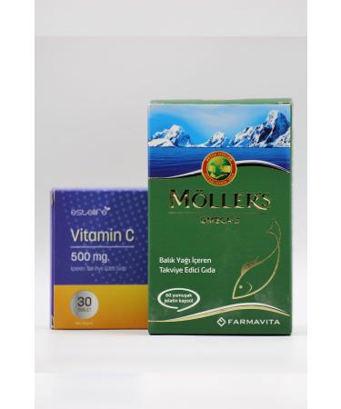 estellife Mollers Fish Oil 60 Capsules and Vitamin C