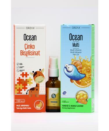 Ocean Multi Vitamin Zinc and Vitamin D Supplement Set for Children: Multi Fish Oil D3 & Zinc - Buy Online on GoSupps.com