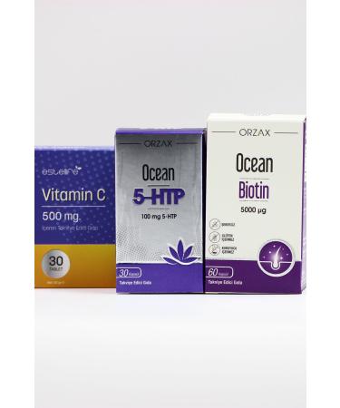 Ocean Biotin 5000 g 5-htp 100 Mg Vitamin C 500 Mg