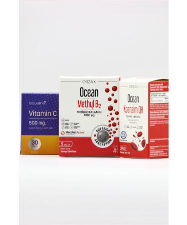Ocean Product Set: Ocean Methyl B12 & Coenzyme QH & Vitamin C Trio