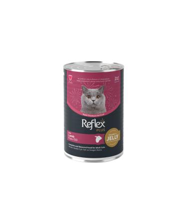 Reflex Plus Canned Lamb Meat Adult Cat Food in Jelly 400 Gr (12 Pieces) - Buy Online on GoSupps.com