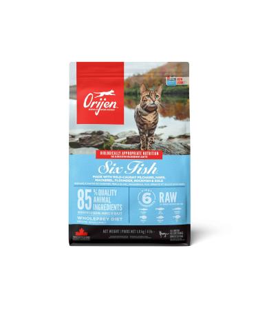 Orijen Six Fish Cat Grain-Free Cat Food with Fish for All Breeds and Life Stages 1.8 Kg