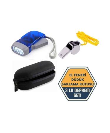 zuamor store TransForMacion Battery-Free Flashlight Whistle Earthquake Set