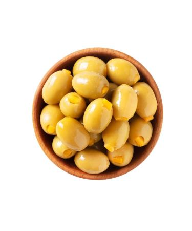 Teksen Lemon Filled Green Olive Glass Jar-400G