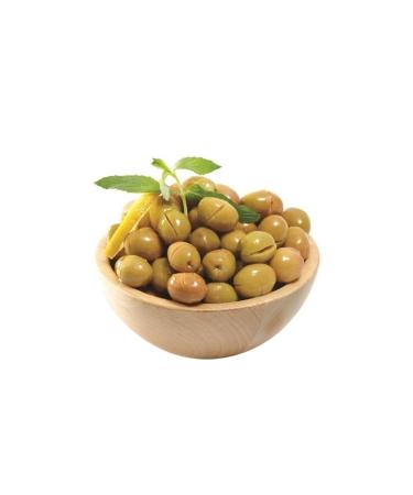 Teksen Stone Crushed Green Olives Glass Jar-200G