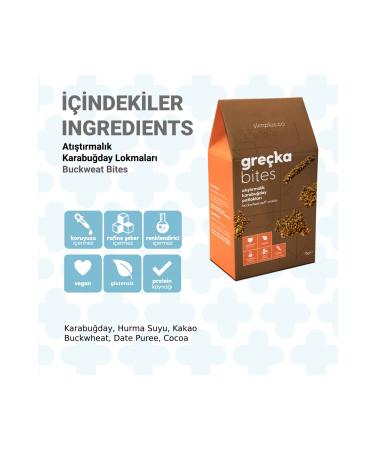 slimplus 4 Pack Gluten Free Vegan Gre ka Bites Snack Cocoa Buckwheat Bites 75g - Buy Online on GoSupps.com