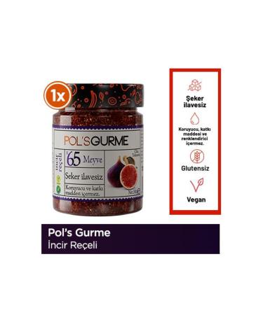Pol's Gurme Pol'sGurme Fig Jam with Chia Seeds No Sugar Added e Fruit Ratio 380 gr