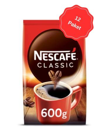 Nescafe Classic Coffee Eco Pack 600G x 12 Pack