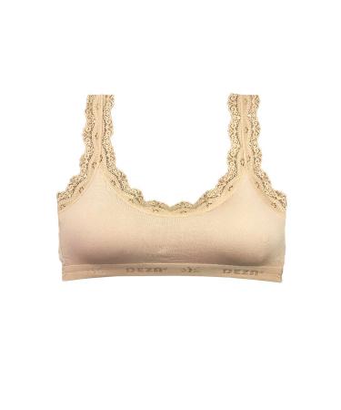 Skygo 4 Piece Lace Embroidery Padded Bamboo Women's Bustier White Skin
