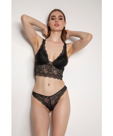 Skygo Red Support Double Cross Lace Bra Set 4307