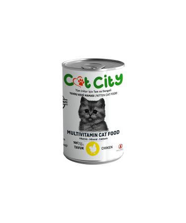 Low Grain Chicken Kitten Cat Canned Wet Food 400 gr