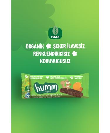 Humm Organic Organic Vegan Apricot Hazelnut Oatmeal Bar 27g X 12 Pieces - Buy Online on GoSupps.com
