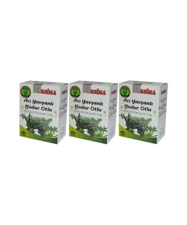 Nursima Bitter Yav anl Dwarf Herbal Mixed Tea 40's Filter Bags 3 Boxes