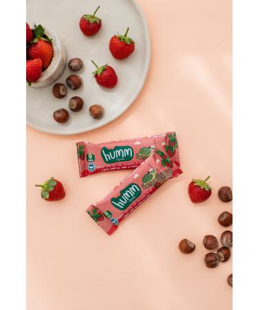 Humm Organic Organic Vegan Strawberry and Hazelnut Oatmeal Bar - 12 pieces - Buy Online on GoSupps.com