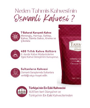 Tahmis Ottoman Coffee (THE ELIXIR OF THE TURKISH SULTAN) 500 gr Doypack Package - 7 Mixtures - Buy Online on GoSupps.com