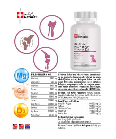 Dr. Nature's Drnatures Dog Calcium Magnesium Dog Calcium Joint Support Nutritional Supplement (300 Tablets) - Buy Online on GoSupps.com
