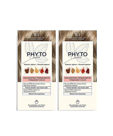 Phyto Color Herbal Hair Dye - 8.1 - Ash Blonde 2 Pieces