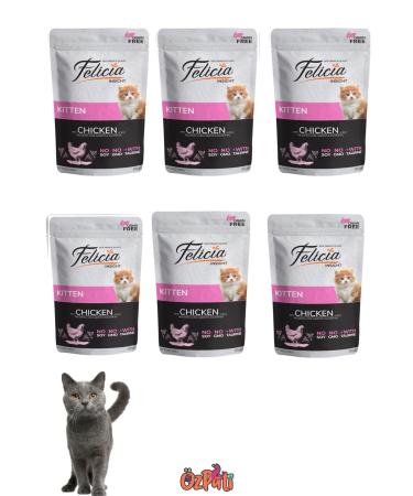 Felicia Grain-Free Kitten Chicken Wet Cat Food 85 gr X 6 Pieces