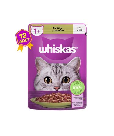 Whiskas Lamb Pouch Bag Complete Canned Food for Adult Cats 100 X 85 Gr.