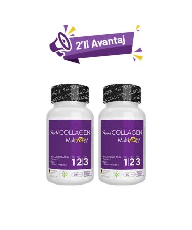 Water Collagen Multiform Collagen 90 Tablets 2-Pack Advantage Pack