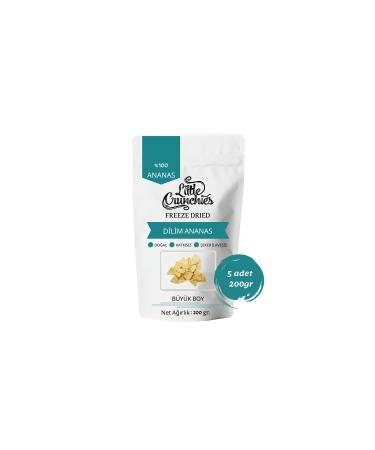 Little Crunchies Freeze Dried Pineapple Slices - 1 Kg. - Large - Freeze Dried 5x200 Gr.