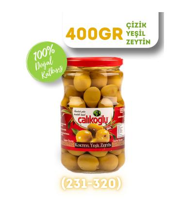 al ko lu Natural Scratched Green Olives 400 gr (261-290)