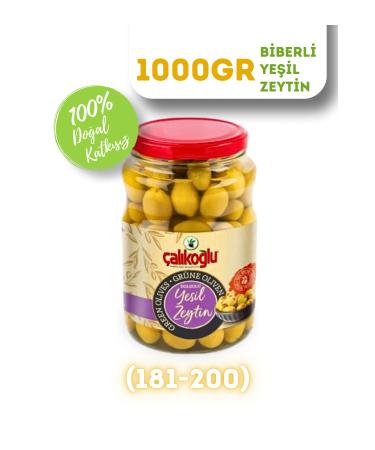 al ko lu Natural Pepper Green Olives 1 Kg (181-200)