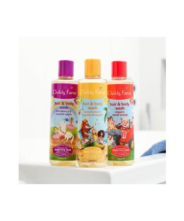 Childs Farm Blackberry and Organic Apple Children's Hair and Body Shampoo 250ml - Buy Online on GoSupps.com