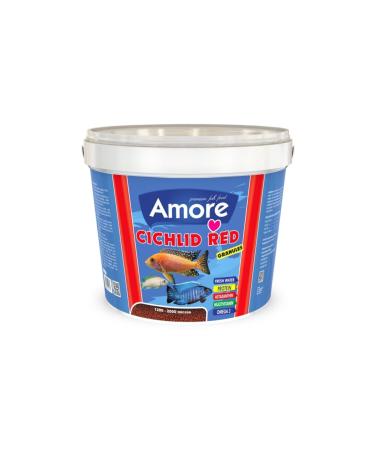 AMORE Cichlid Red 3 Kg Malawi American Tanganyika Cichlid High Protein Bucket Fish Food